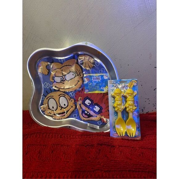 1998 Rugrats Wilton Cake Pan Nickelodeon Birthday Party Retired Bonus Kids Kutle - Picture 1 of 3